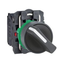 selector negro Ø22 2 posiciones fijas - 1 NA + 1 NC ref. XB5AD25 Schneider Electric [PLAZO 3-6 SEMANAS]