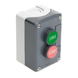 est. cinza escuro - b. press. verde embutido/vermelho embutido Ø22 retorno mola ref. XALD215 Schneider Electric [PLAZO 8-15 DIAS