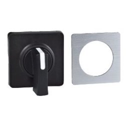 cabeza mando 45 x 45 mm - color metálico - mango negro - en blanco para grabado ref. KBC1H Schneider Electric [PLAZO 3-6 SEMANAS