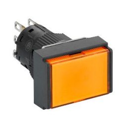 pulsador luminoso rectangular naranja Ø16 - pulsar-pulsar - 1NANC - 12V ref. XB6EDF8J1P Schneider Electric [PLAZO 3-6 SEMANAS]