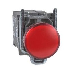 red complete pilot light Ø22 plain lens with integral LED 440...460V ref. XB4BV8B4 Schneider Electric [PLAZO 3-6 SEMANAS]
