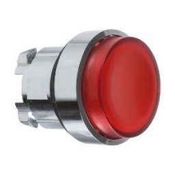 Cabeza pulsador luminoso saliente rojo ø 22 para lámpara BA9s ref. ZB4BW14 Schneider Electric [PLAZO 3-6 SEMANAS]