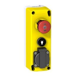caja foso XAL-F - para inspección elevación - 1 pulsador rasante - muelle retono ref. XALFK2001E Schneider Electric [PLAZO 8-15