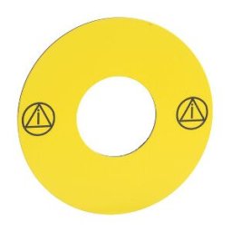 Etiqueta sin marcar ø 45 para pulsador parada de emergencia ref. ZB6Y7001 Schneider Electric [PLAZO 3-6 SEMANAS]