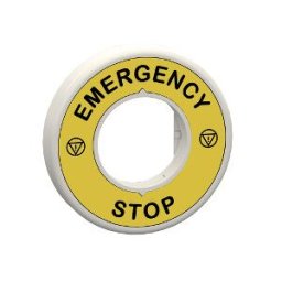 ETIQ.LUM.BL./RJ.24V PARADA DE EMERGENCIA" CON LOGO" ref. ZBY9W3B430 Schneider Electric