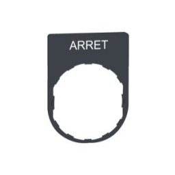 PLACA INSCRIP.30x40MM ARRET"" ref. ZBYP2104 Schneider Electric [PLAZO 3-6 SEMANAS]