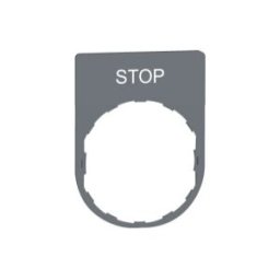 PLACA INSCRIP.30x40MM STOP" COL.GR." ref. ZBYP2304C0 Schneider Electric [PLAZO 3-6 SEMANAS]