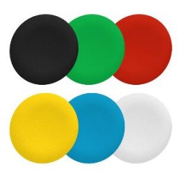 juego de 6 tapas de colores para pulsador flush ref. ZBAF9 Schneider Electric [PLAZO 3-6 SEMANAS]