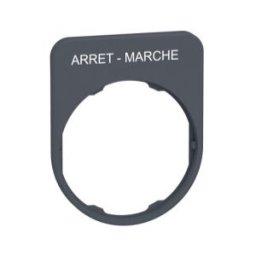 PLACA INSCRIP.FLUSH 30x40MM ARRET-MARCHE" COL.GR." ref. ZBYFP2166C0 Schneider Electric [PLAZO 3-6 SEMANAS]