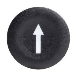 Tapa negra marcada con flecha para pulsador circular ø 22 ref. ZBA335 Schneider Electric [PLAZO 3-6 SEMANAS]
