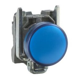 Piloto luminoso azul led integrado lente plana ø22 400v ref. XB4BV5B6 Schneider Electric [PLAZO 3-6 SEMANAS]