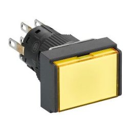 pulsador luminoso rectangular amarillo Ø16 - 2NANC - 12V ref. XB6EDW5J2P Schneider Electric [PLAZO 3-6 SEMANAS]