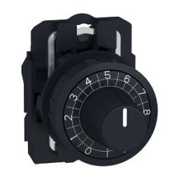 Cabeza potenciómetro negro ø 22 - eje de 6,35 mm ref. ZB5AD922 Schneider Electric [PLAZO 3-6 SEMANAS]
