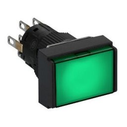 pulsador luminoso rectangular verde Ø16 - 2NANC - 12V ref. XB6EDW3J2P Schneider Electric [PLAZO 3-6 SEMANAS]