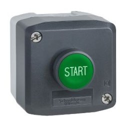 estação cinza escuro - 1 b. press. embutido verde Ø22 retorno mola 1 NF Parar"" ref. XALD103 Schneider Electric [PLAZO 8-15 DIAS