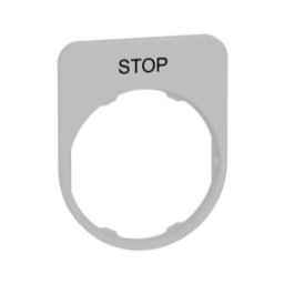 PLACA INSCRIP.FLUSH 30x40MM STOP" COL.BL." ref. ZBYFP2304C1 Schneider Electric [PLAZO 3-6 SEMANAS]