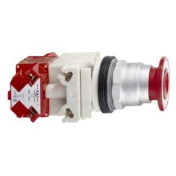 cabeza Ø41 pulsador seta lumin. rojo Ø30 3 posic. pulsar-tirar 48V p/lámp/BA 9s ref. 9001KR8P36LRR Schneider Electric [PLAZO 8-1