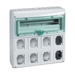 Cofret Kaedra - para tomas aliment. - 448 x 460 mm - 19 módulos - 8 aperturas ref. 13182 Schneider Electric [PLAZO 3-6 SEMANAS]