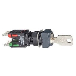 Selector llave 200 cuadrado ø 16 - 2 posiciones fijas - 1NA+1NC ref. XB6CGC5B Schneider Electric [PLAZO 3-6 SEMANAS]