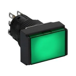pulsador luminoso rectangular verde Ø16 - pulsar-pulsar - 1NANC - 12V ref. XB6EDF3J1P Schneider Electric [PLAZO 3-6 SEMANAS]