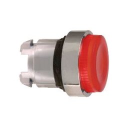 red projecting illuminated pushbutton head Ø22 spring return for integral LED ref. ZB4BW143S Schneider Electric [PLAZO 8-15 DIAS