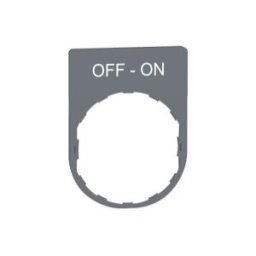 PLACA INSCRIP.30x40MM OFF-ON" COL.GR." ref. ZBYP2367C0 Schneider Electric [PLAZO 3-6 SEMANAS]