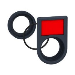 Kit de montaje enrasado de plástico c/etiqueta 18x27 pulsador y luz piloto ø22 ref. ZB5AZ025 Schneider Electric [PLAZO 8-15 DIAS