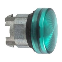cabeza piloto luminoso lente ranurada verde Ø22 para lámpara BA 9s ref. ZB4BV03S Schneider Electric [PLAZO 3-6 SEMANAS]