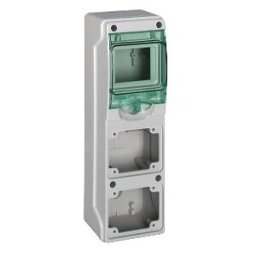 Mini Cofrets Kaedra - para tomas industriales - 98 x 310 mm - 4 módulos - 2 aber ref. 13176 Schneider Electric [PLAZO 3-6 SEMANA