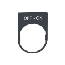 PLACA INSCRIP.30x40MM OFF-ON"" ref. ZBYP2367 Schneider Electric [PLAZO 3-6 SEMANAS]