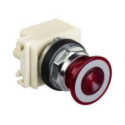 cabeza Ø41 pulsador seta luminoso rojo Ø30 pulsar-tirar 120V para lámpara BA 9s ref. 9001KR9P38LRR Schneider Electric [PLAZO 8-1
