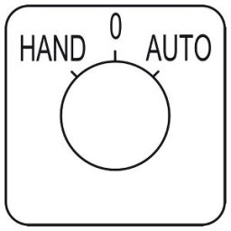 etiqueta para conmutador de levas MANUAL-O-AUTO - 45 x 45 mm ref. KZ18434 Schneider Electric [PLAZO 3-6 SEMANAS]