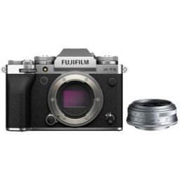 Fujifilm X-T5 + VoigtlÃ¤nder Ultron 27 mm f/2,0 plata