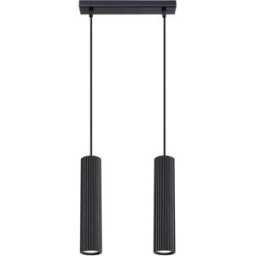 Lámpara colgante tubo Karbon Negro 2
