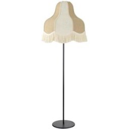 Lámpara Pie de Salón LIV Beige Yute con Flecos