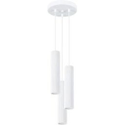 Lámpara colgante tubo Karbon Blanco 3P