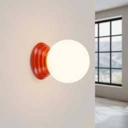 Aplique de cerámica de colores Zori con IP44 Melocotón