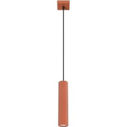 Lámpara colgante tubo Karbon Rojo Ocre 1