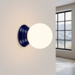 Aplique de cerámica de colores Zori con IP44 Azul Ultramar