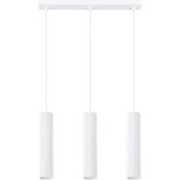 Lámpara colgante tubo Karbon Blanco 3L