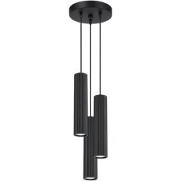 Lámpara colgante tubo Karbon Negro 3P