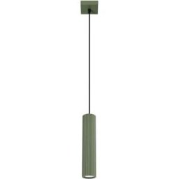Lámpara colgante tubo Karbon Verde Oliva 1