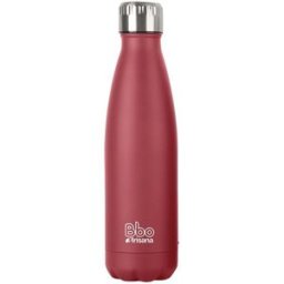 Irisana Botella Bbo Termo Acero Inoxidable y Funda 500 ml Roja
