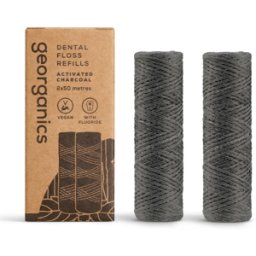Georganics Hilo Dental Carbón Activado 2 Unidades x 50 M