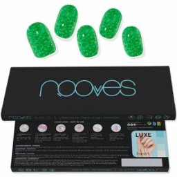 Nooves Láminas de Uñas de Gel Jade Glitter Glam Verde 20 Unidades