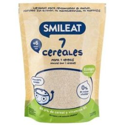 SMILEAT Papilla 7 Cereales Bio + 6 Meses 200 gr