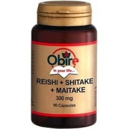 Obire Reishi Shitake Maitake 90 Cápsulas 300 mg 90 Unidades