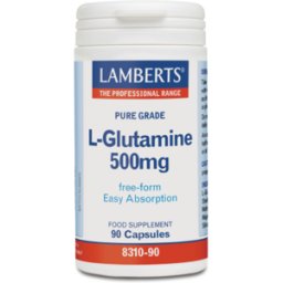 Lamberts L-Glutamina 500 mg forma libre y fácil absorción 90 cápsulas
