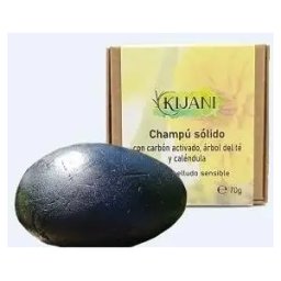 Kijani Champú Sólido Carbón Activado Cuero Cabelludo Sensible 70 gr