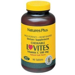 NaturesPlus Suplemento de Vitamina C Lovites 500mg - 90 Comprimidos